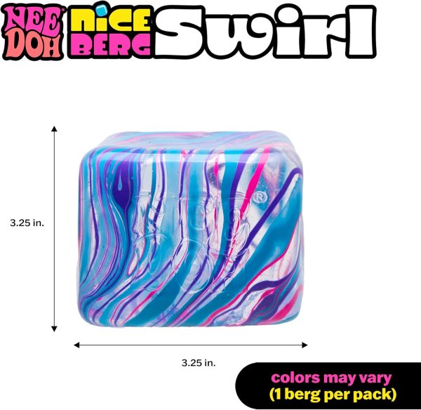Schylling NeeDoh Swirl Nice Berg - Jumbo Squishy Squeezy Fun - Colors May Vary