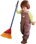 Schylling Children's Broom Set - Kids Pretend Play Cleaning Kit - Includes Broom. Dustpan. and Brush - Ages 3 and Up