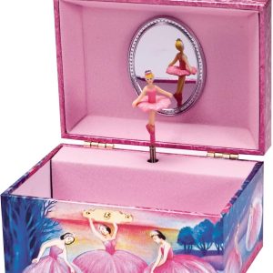 Schylling Iridescent Ballerina Jewelry Box. Pink